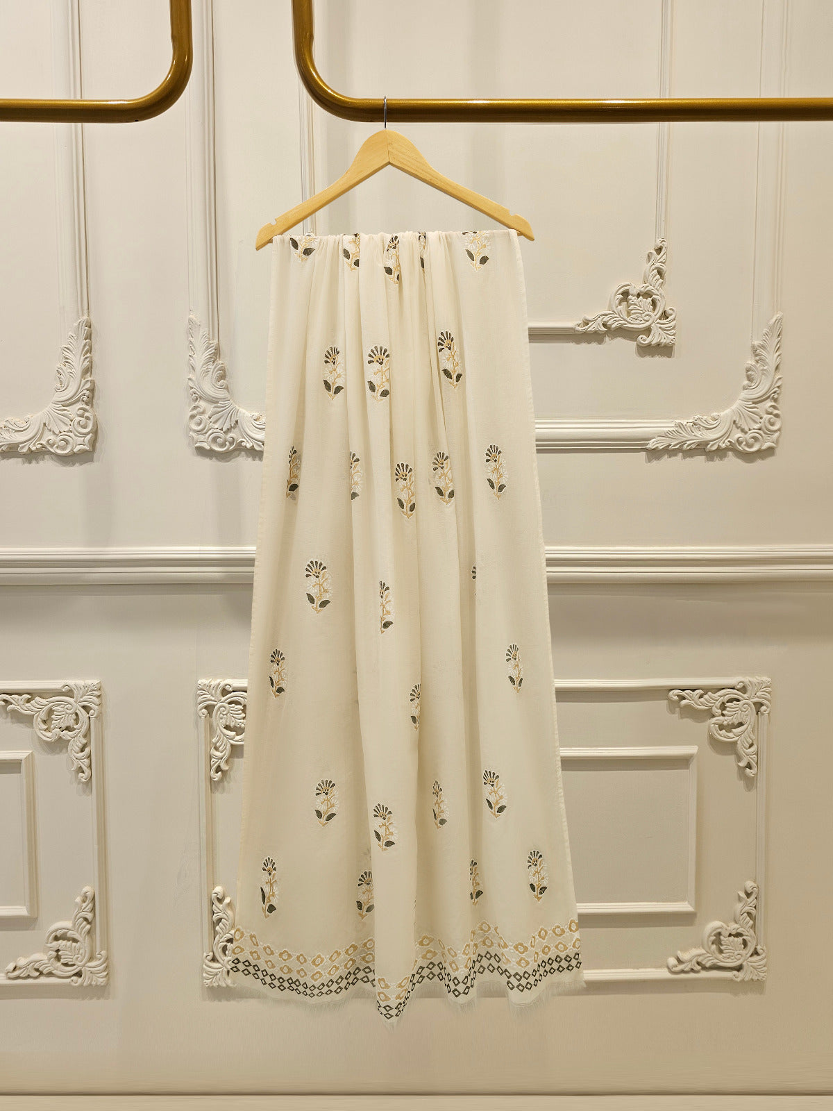 3 Piece - Hand Block Printed Kora Cotton Suit  S113520