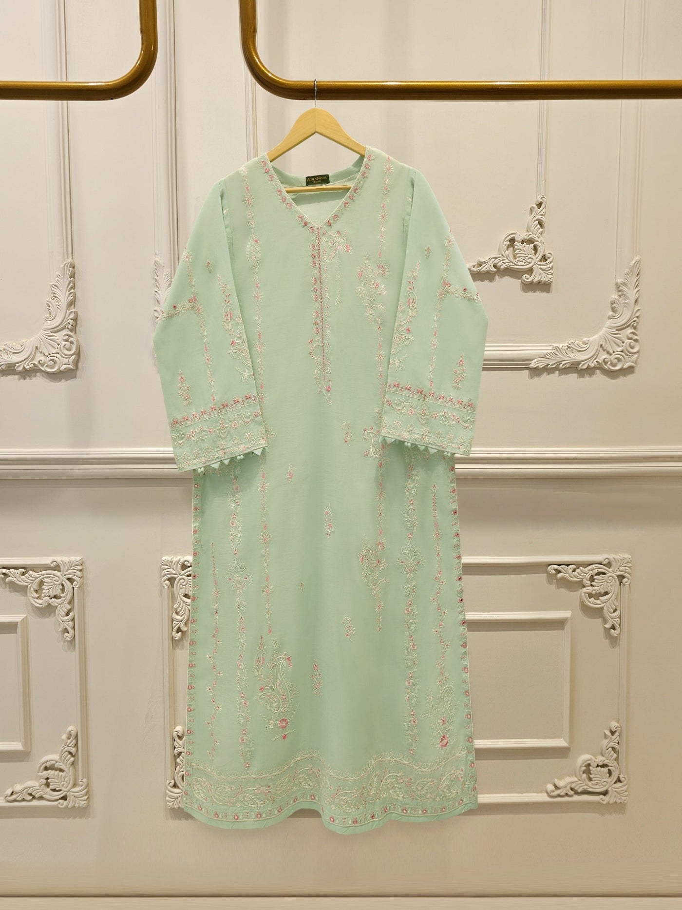 Pure Embroidered Kora Cotton Shirt S113837