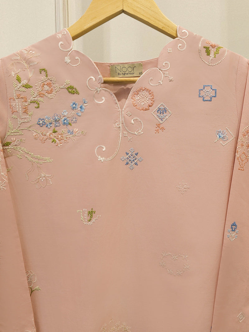 2 Piece - Embroidered Cambric Suit Ws00312