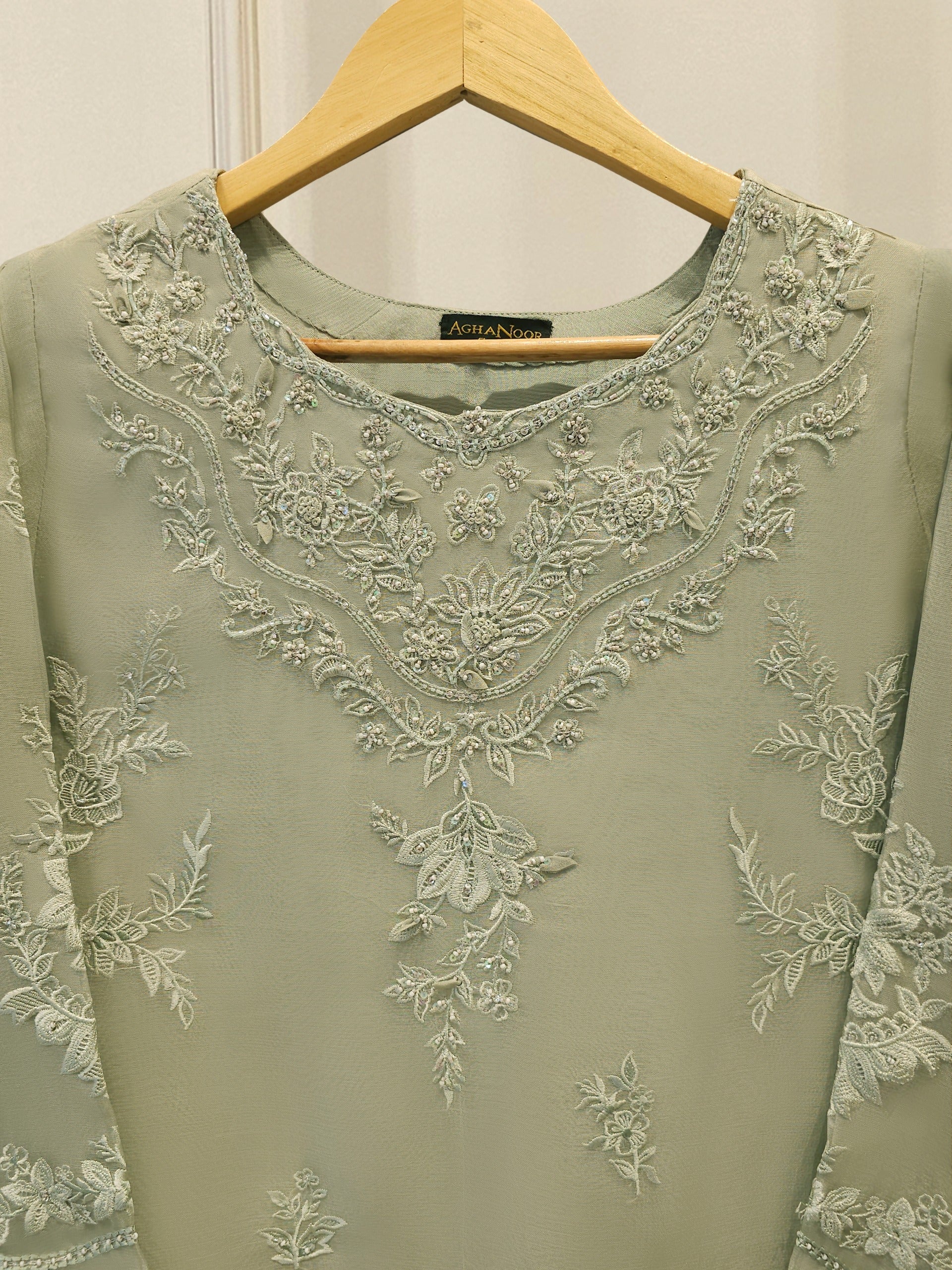 Pure Embroidered Organza Shirt S113948