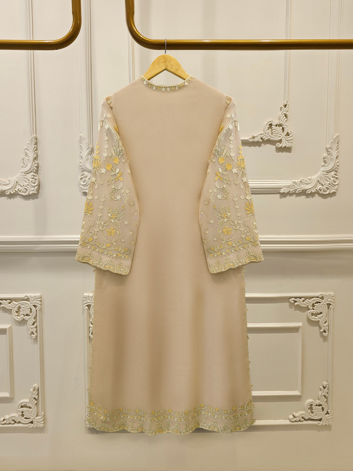 2 Piece - Pure Embroidered Cotton Net Suit S113511