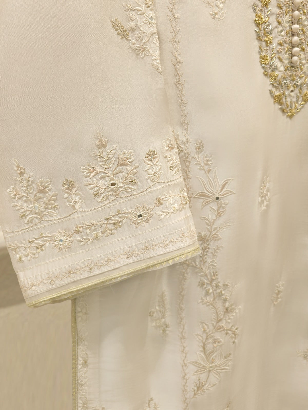 3 Piece- Pure Sheesha Silk Embroidered Suit S113806