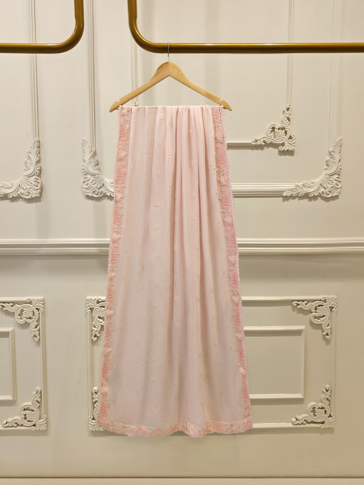 3 Piece - Pure Embroidered Cotton Net Suit S113800