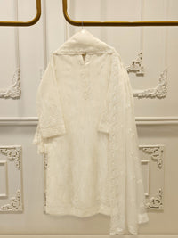 3 Piece - Pure Embroidered Cotton Net Suit S113798
