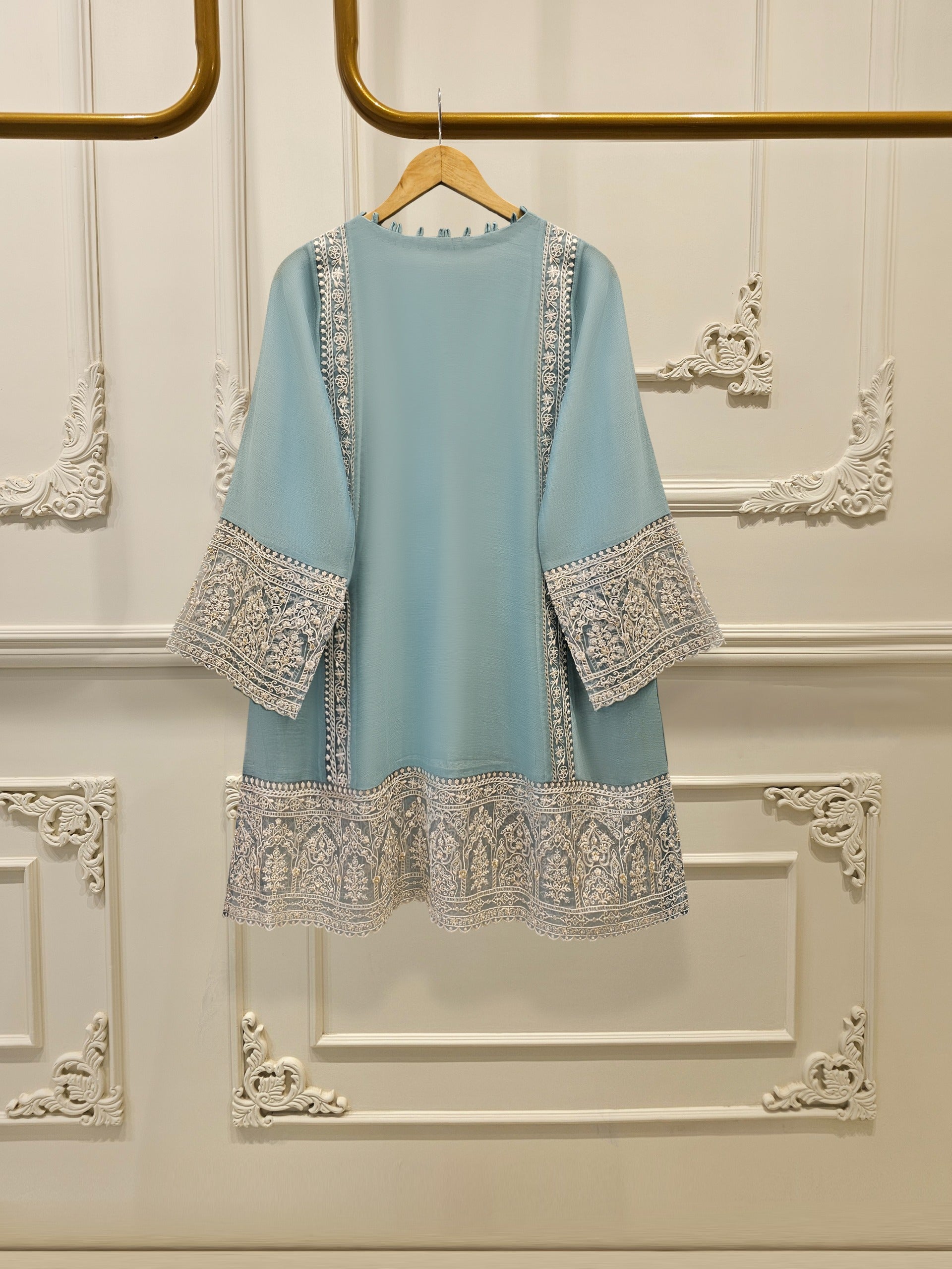 3 Piece - Pure Embroidered Cotton Net Suit S111765