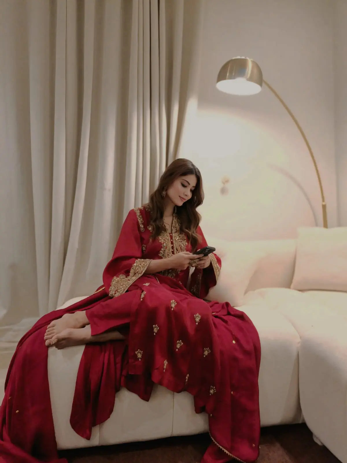 Rubaab Red Festive By AS Studio