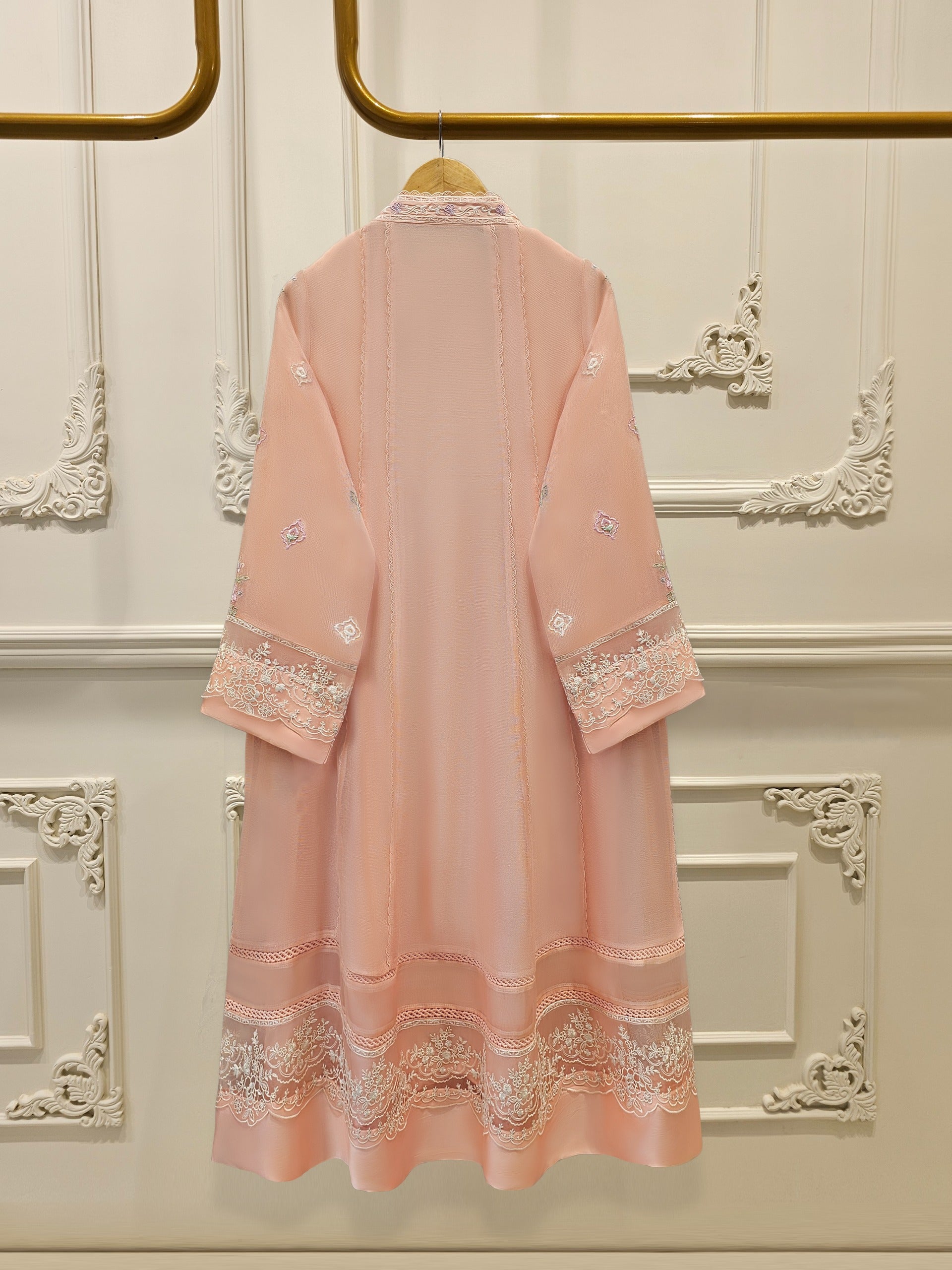 3 Piece - Pure Embroidered Cotton Net Suit S111820