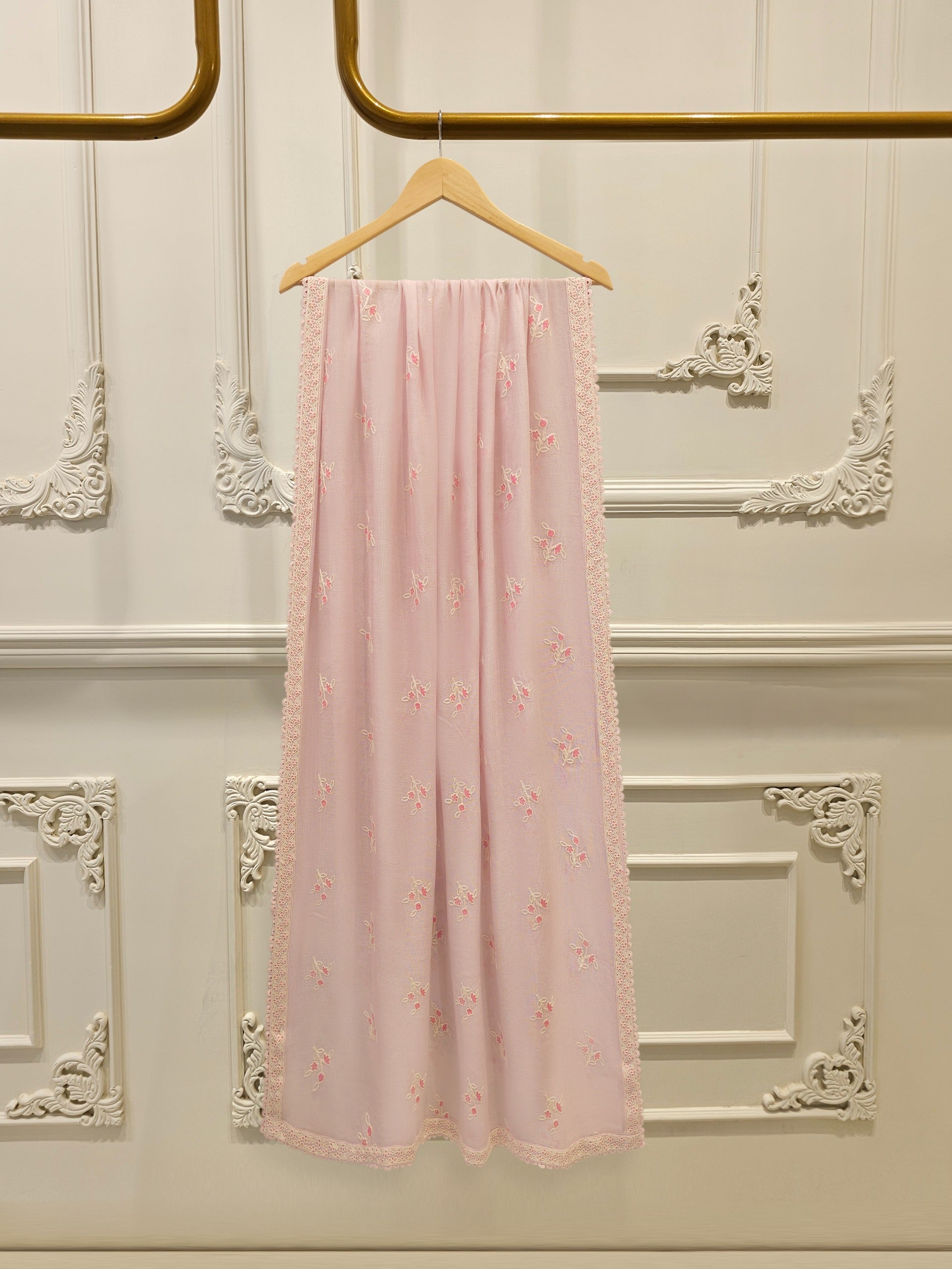 3 Piece - Pure Embroidered Cotton Net Suit S114003