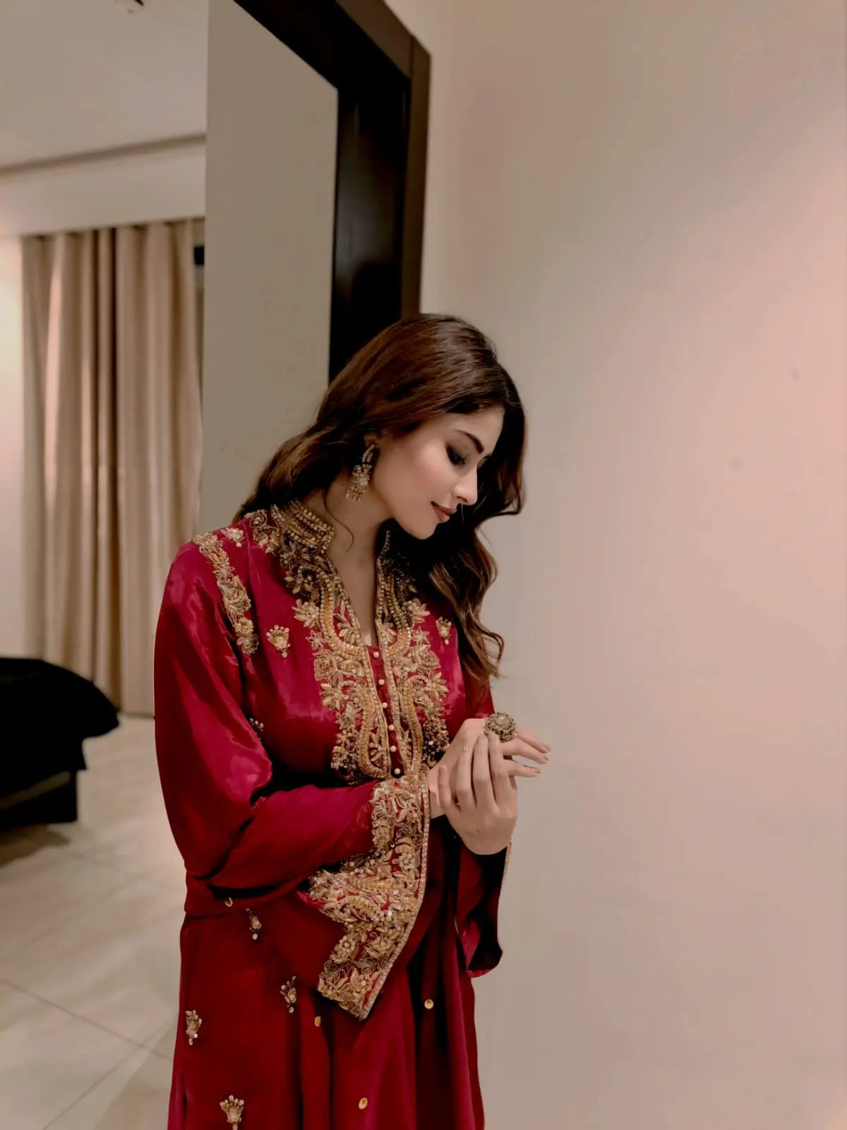 Rubaab Red Festive By AS Studio