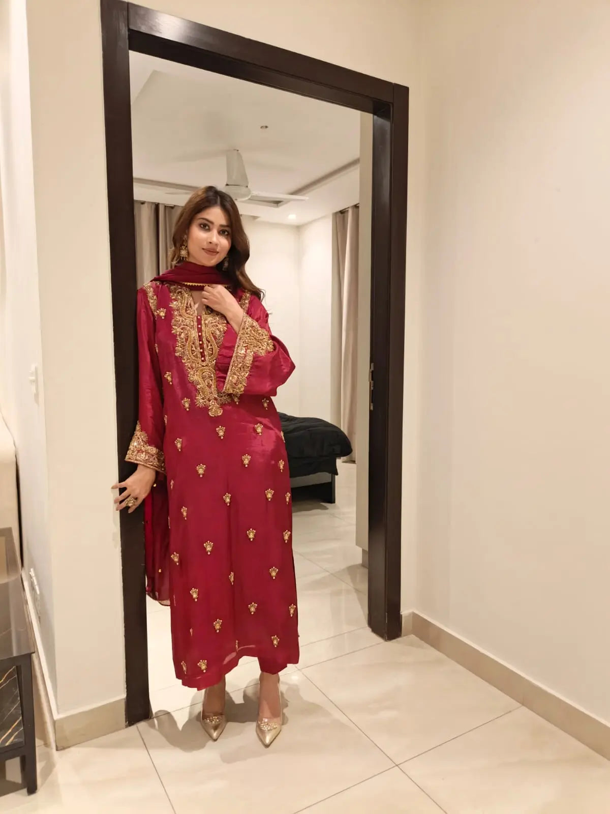 Rubaab Red Festive By AS Studio