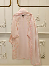 3 Piece - Pure Embroidered Cotton Net Suit S113800