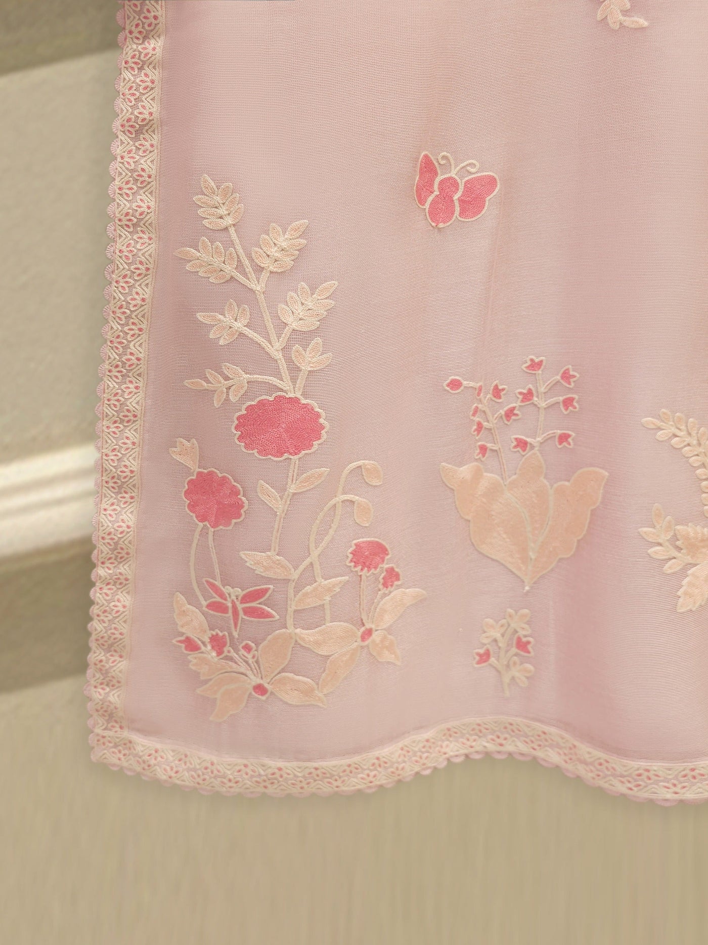 3 Piece - Pure Embroidered Cotton Net Suit S114003