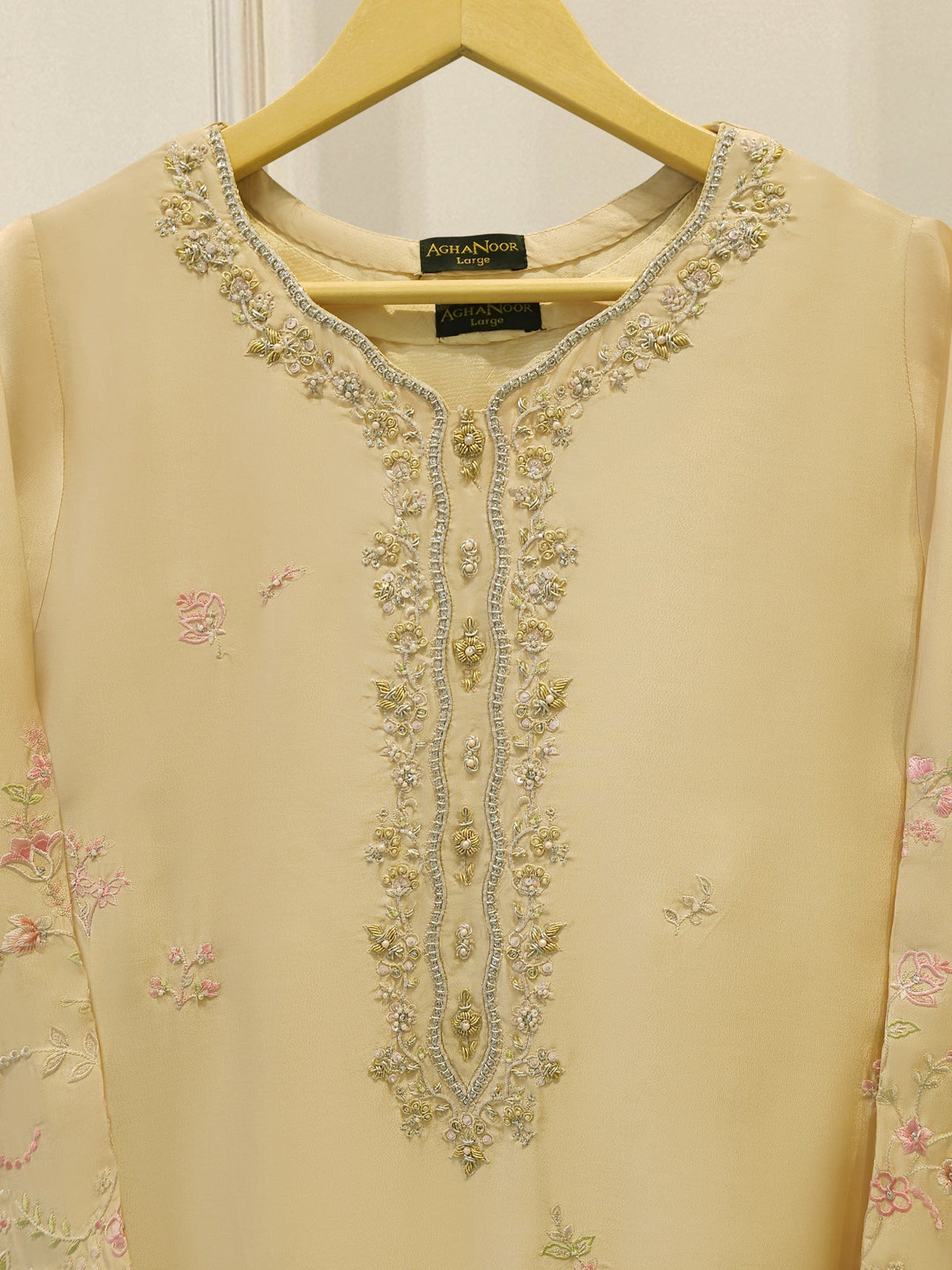 2 Piece- Pure Sheesha Silk Embroidered Suit S115309