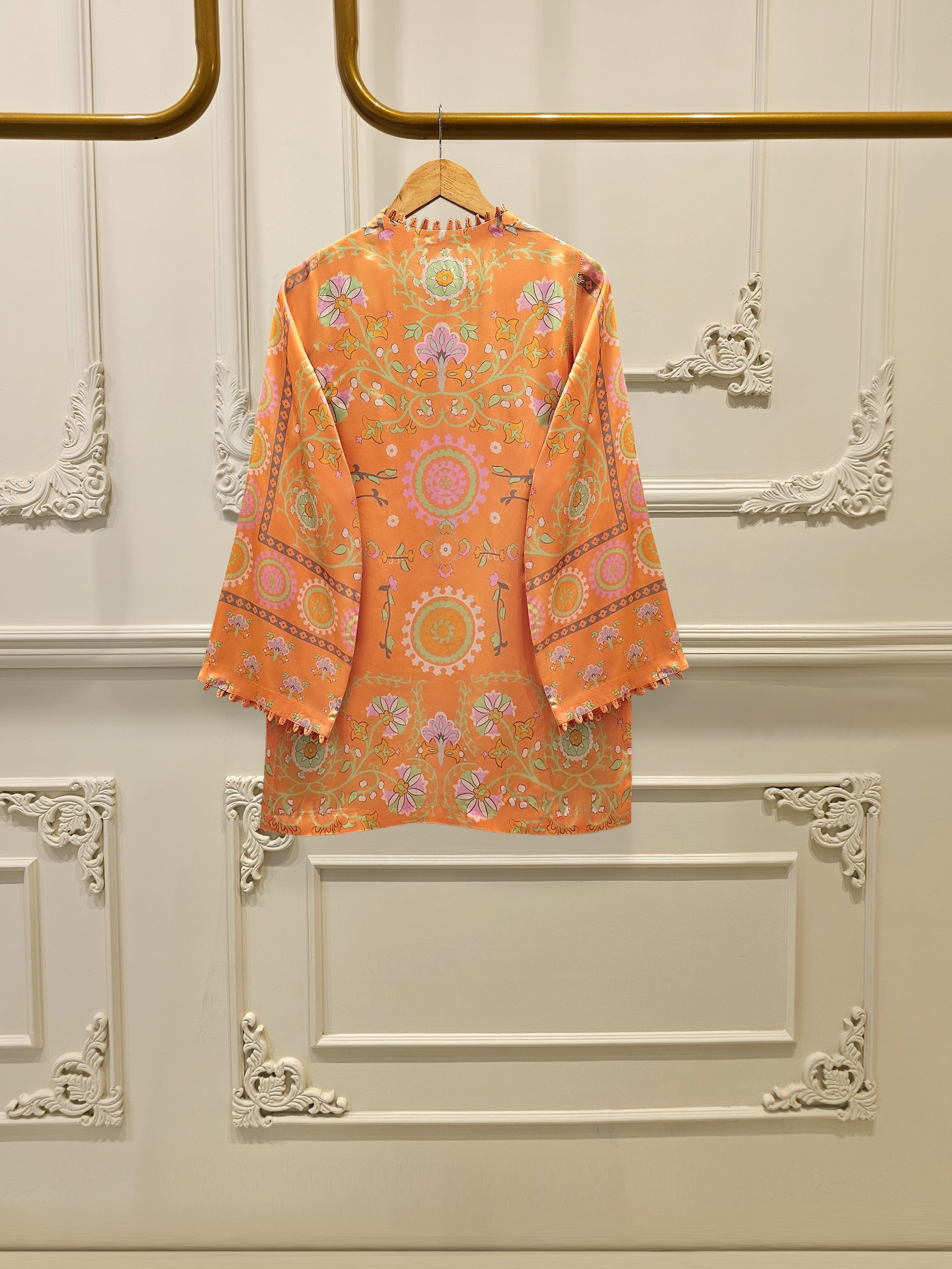 2 Piece- Printed Silk Co-ord Set S111746