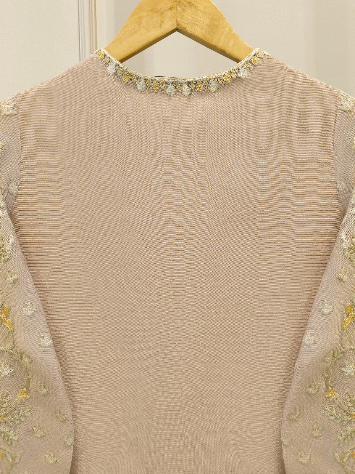 2 Piece - Pure Embroidered Cotton Net Suit S113511