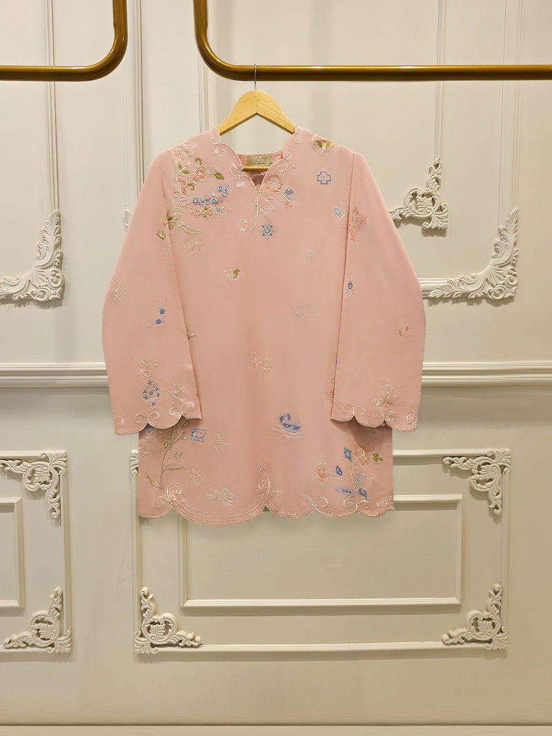 2 Piece - Embroidered Cambric Suit Ws00312