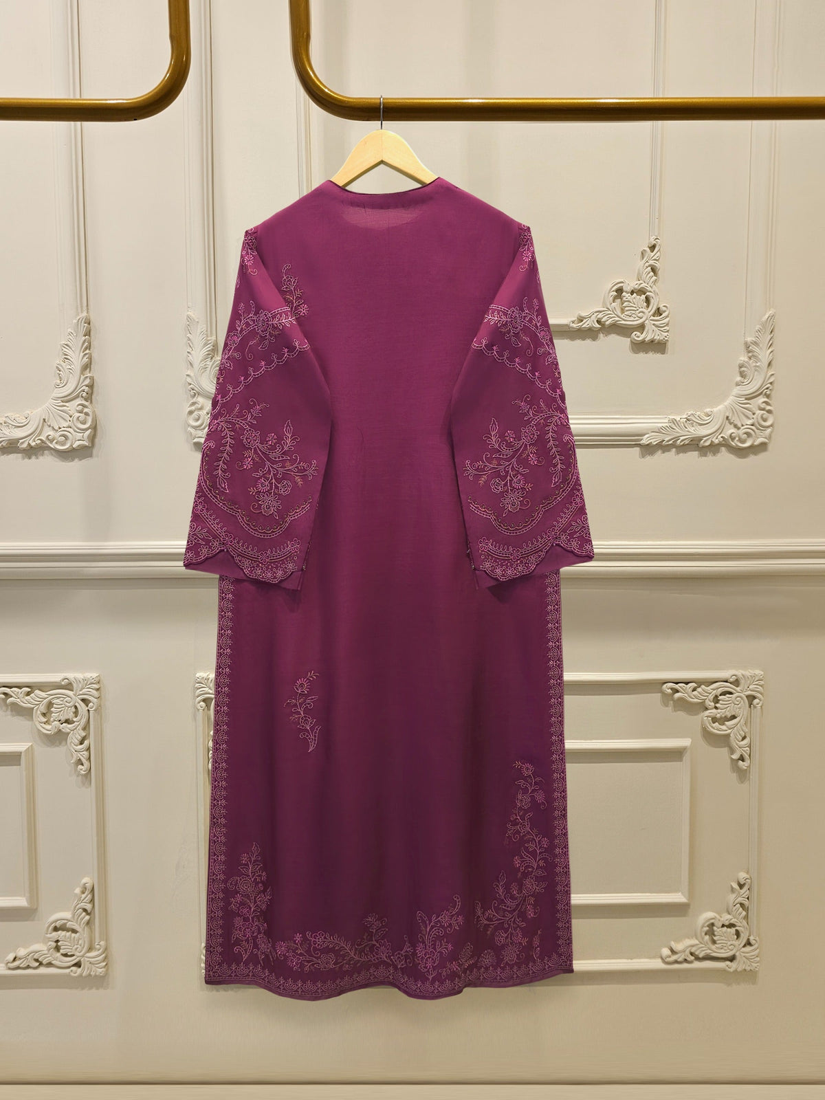 3 Piece - Pure Khaddi Silk Embroidered  Suit S115041