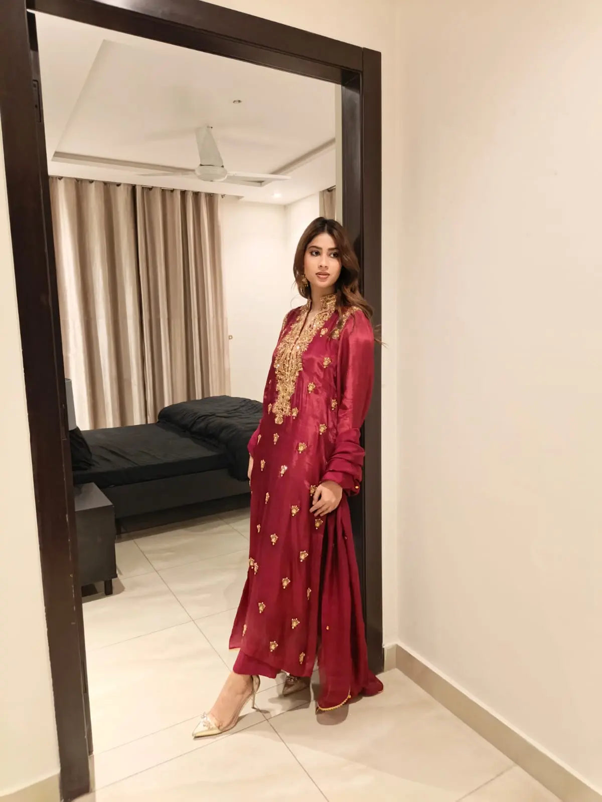 Rubaab Red Festive By AS Studio