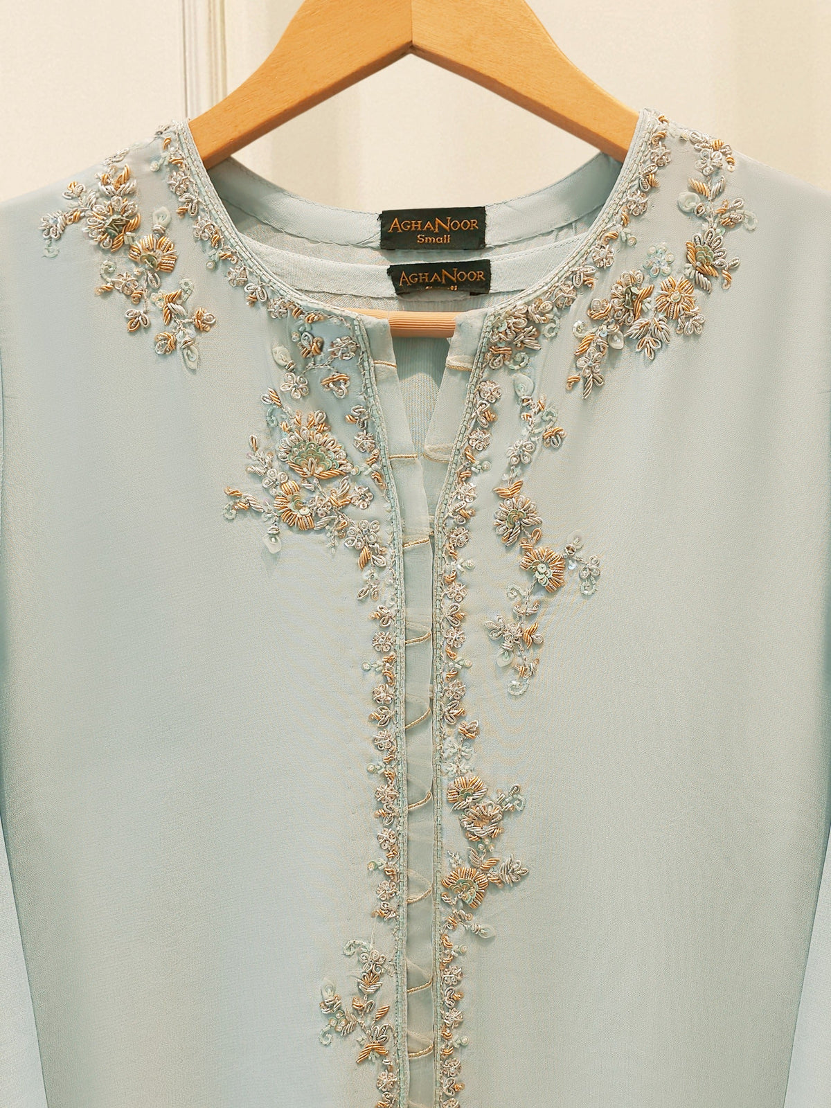 2 Piece- Pure Sheesha Silk Embroidered Suit S115681