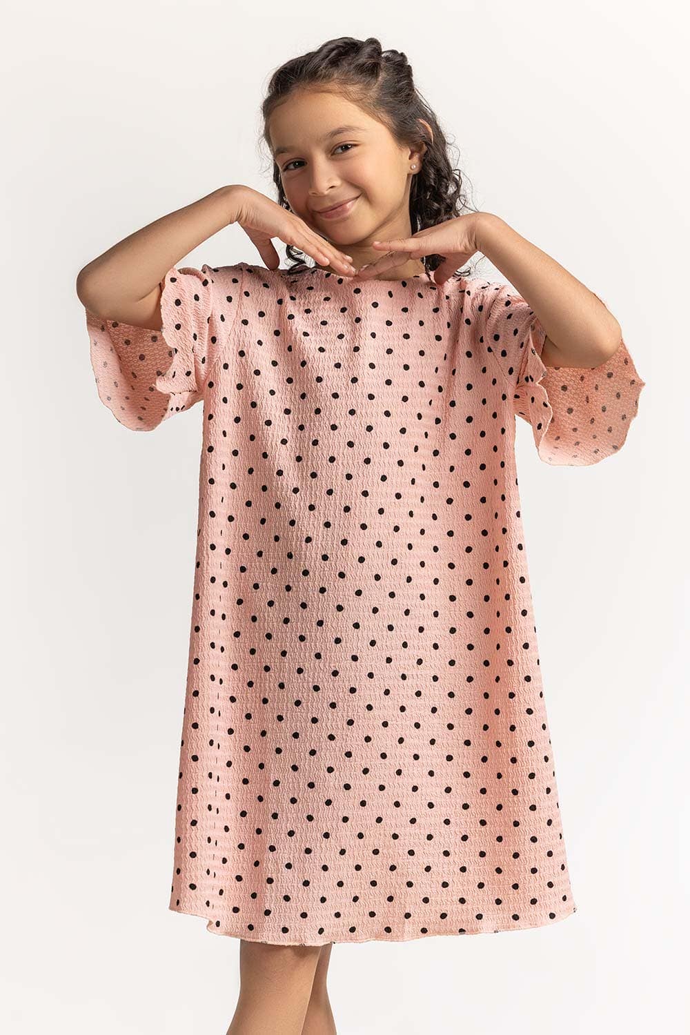 Round Neck Loose Fit Dress