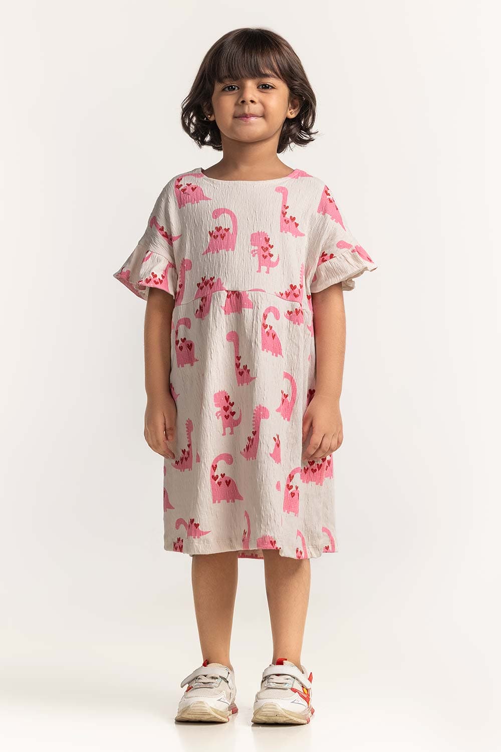 Round Neck Printed Dress
