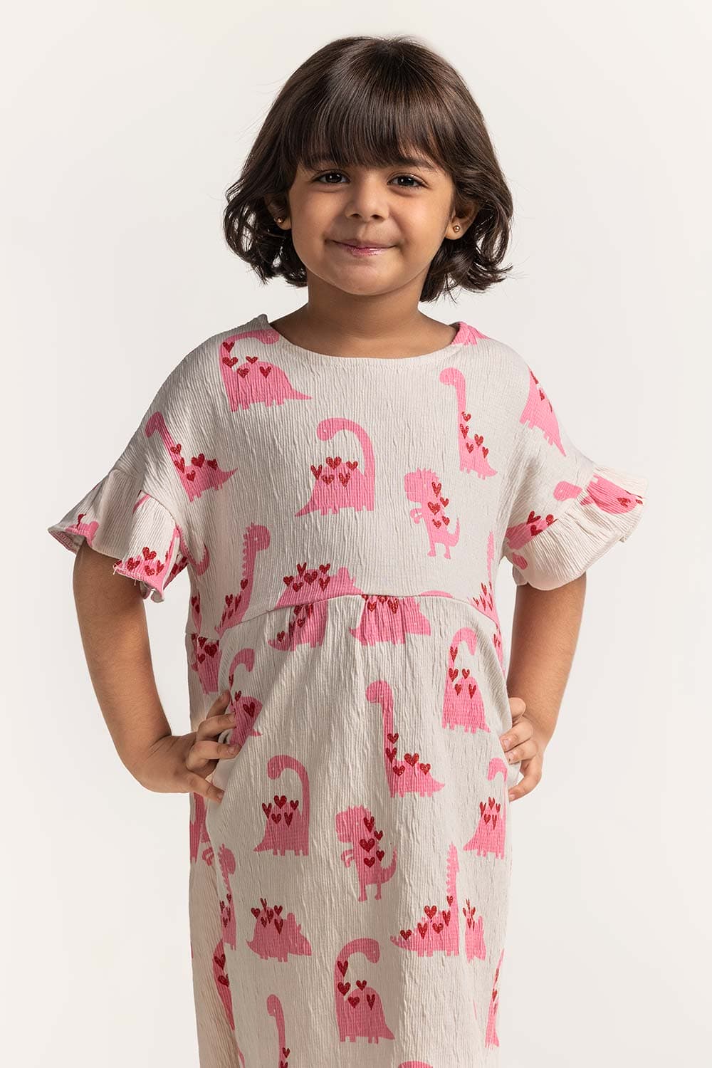 Round Neck Printed Dress