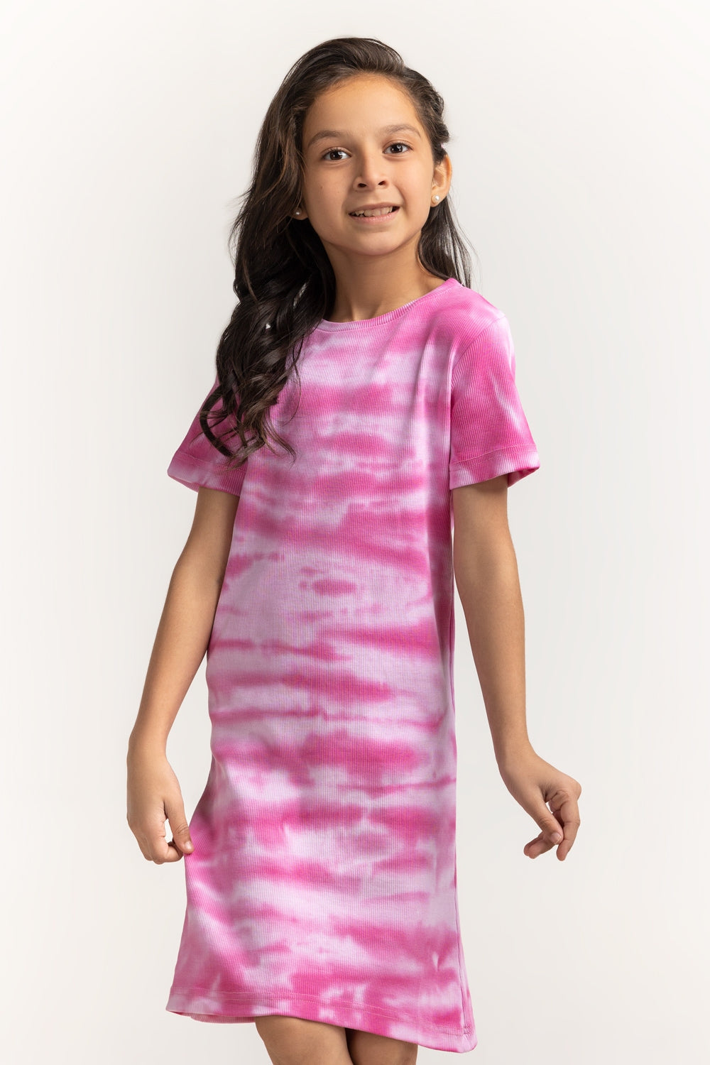 Round Neck Tie-Dye Dress