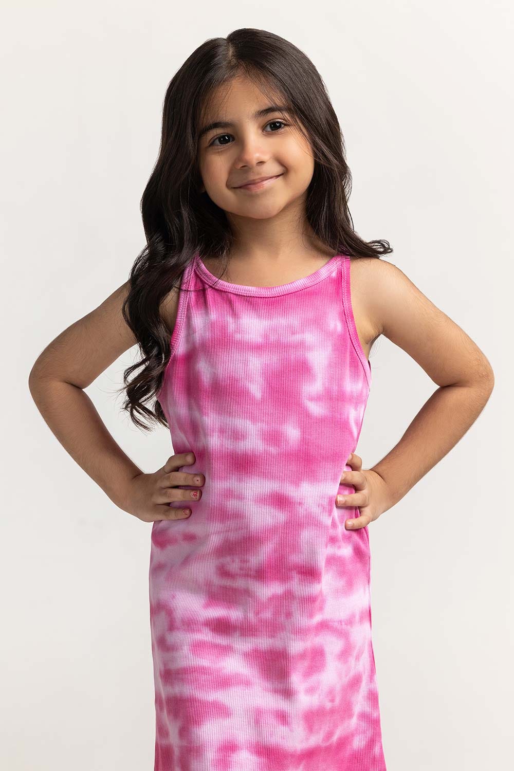Round Neck Tie-Dye Dress