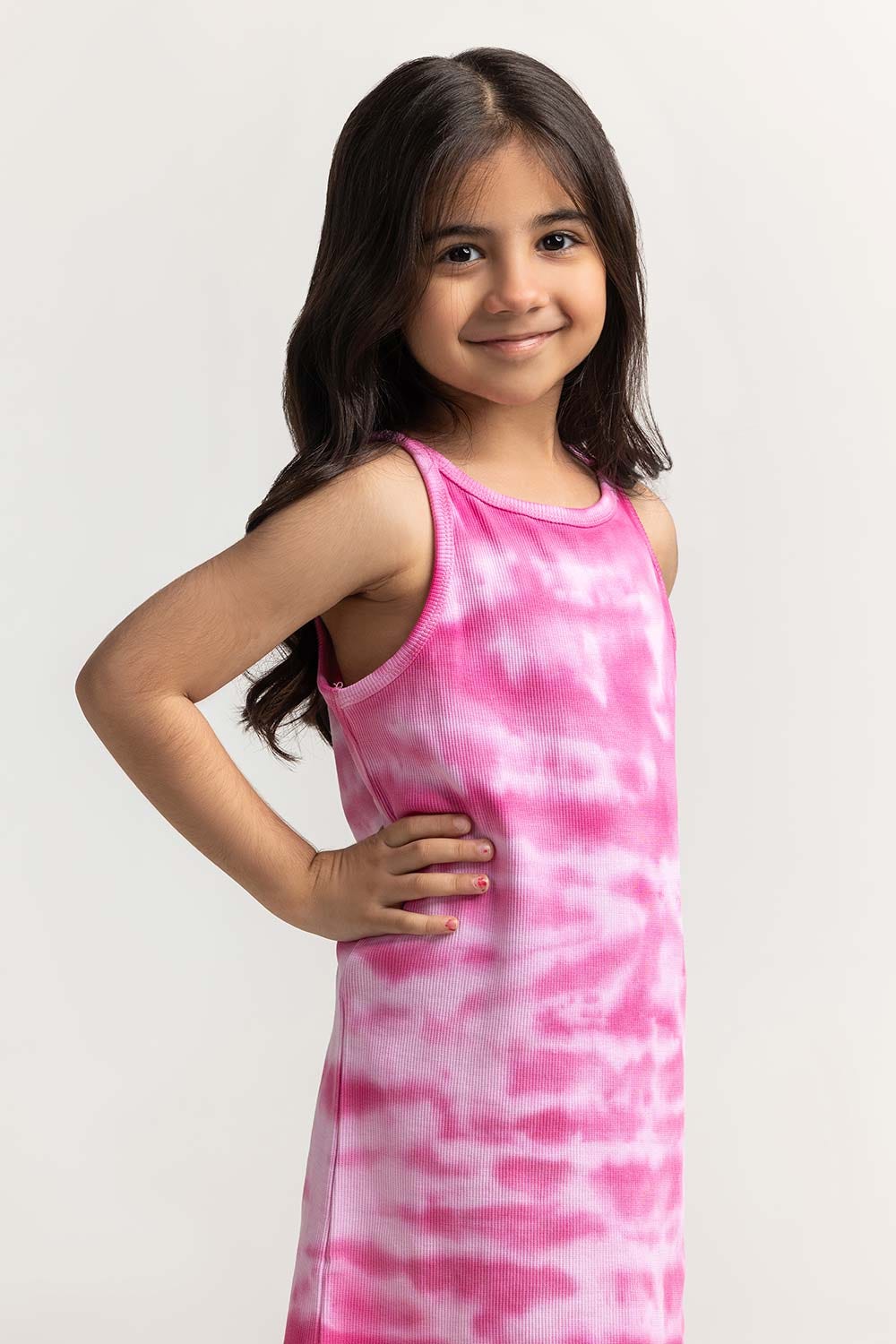 Round Neck Tie-Dye Dress