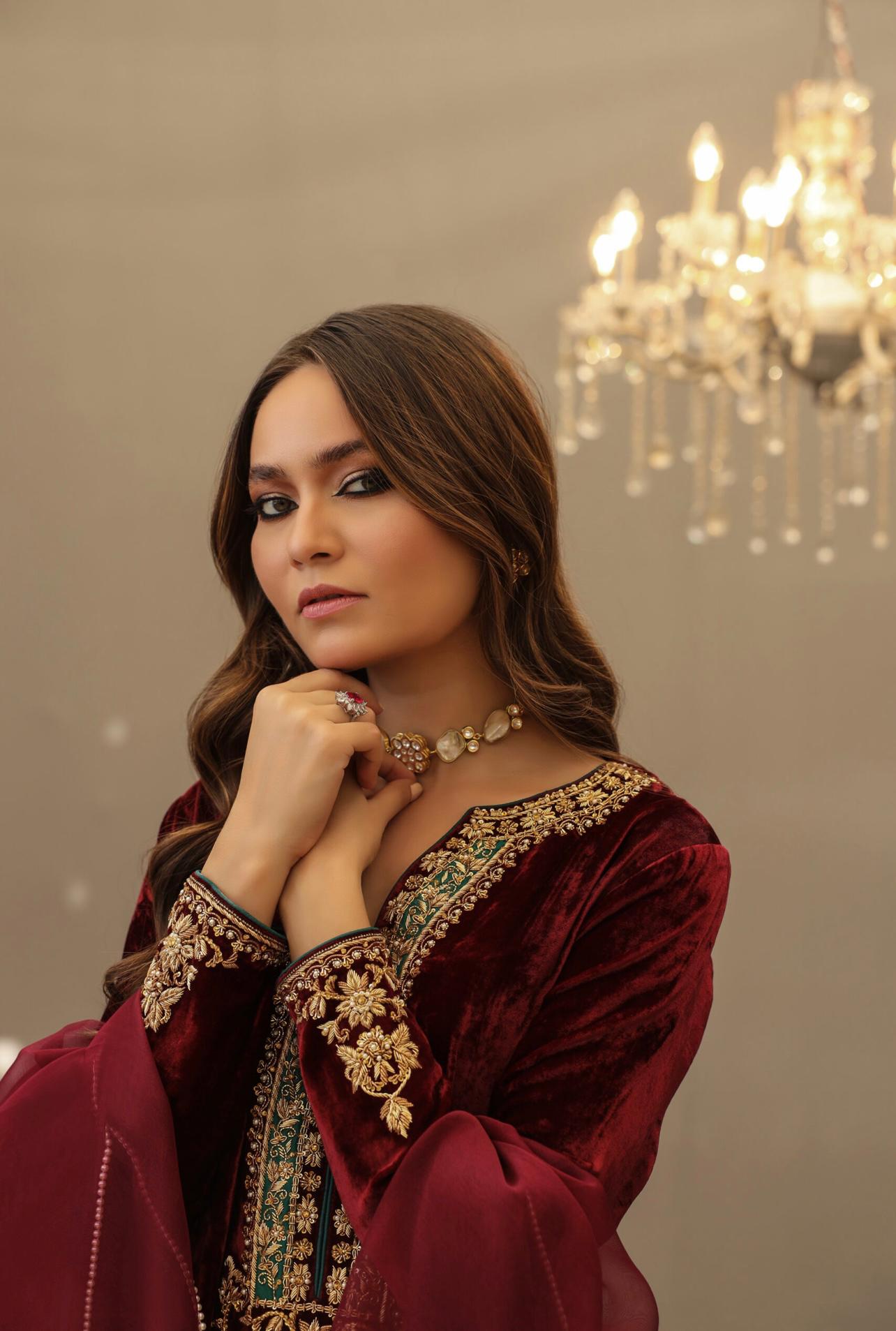 Ruby Velvet Luxe by Alizay Saad