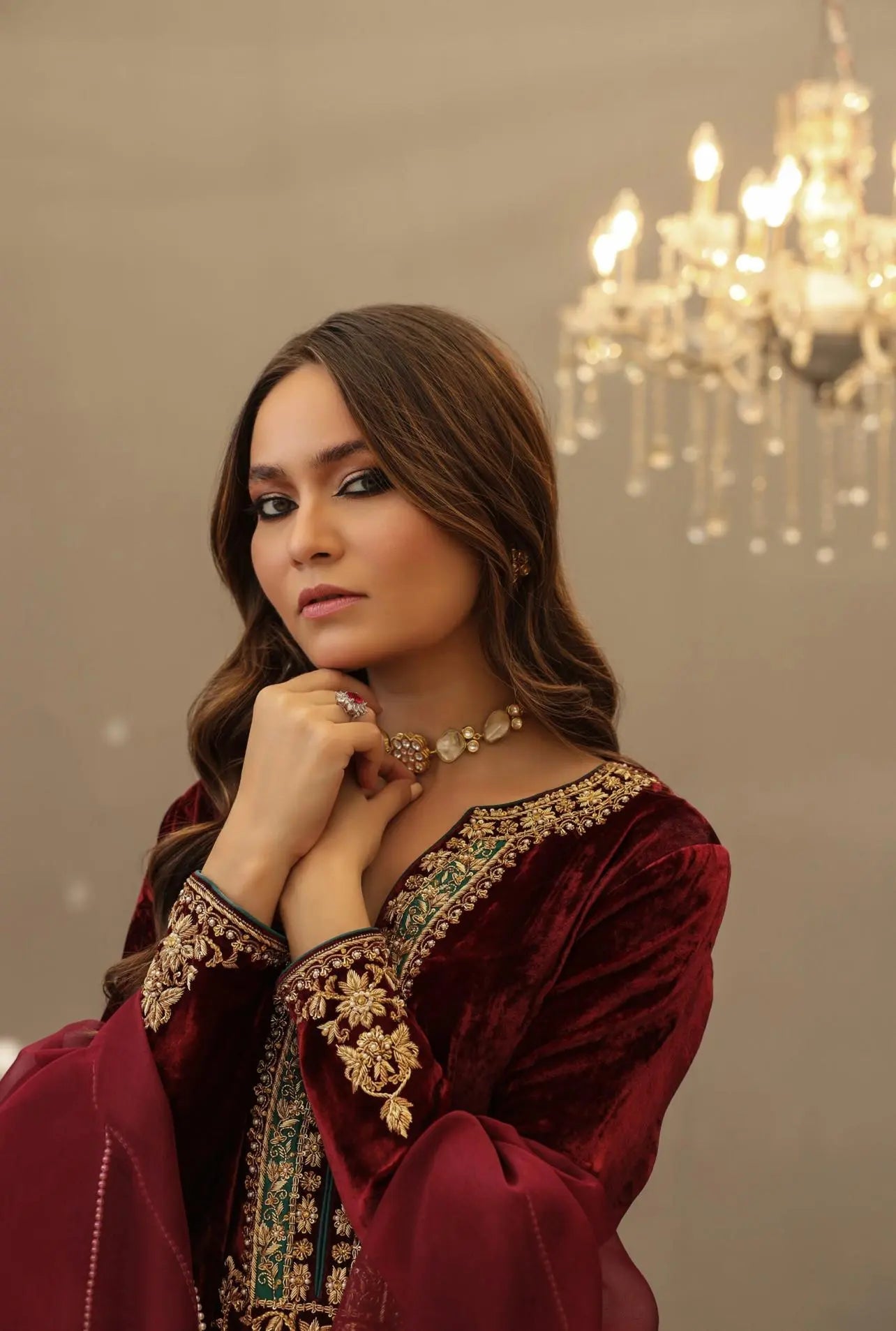 Ruby Velvet Luxe by Alizay Saad