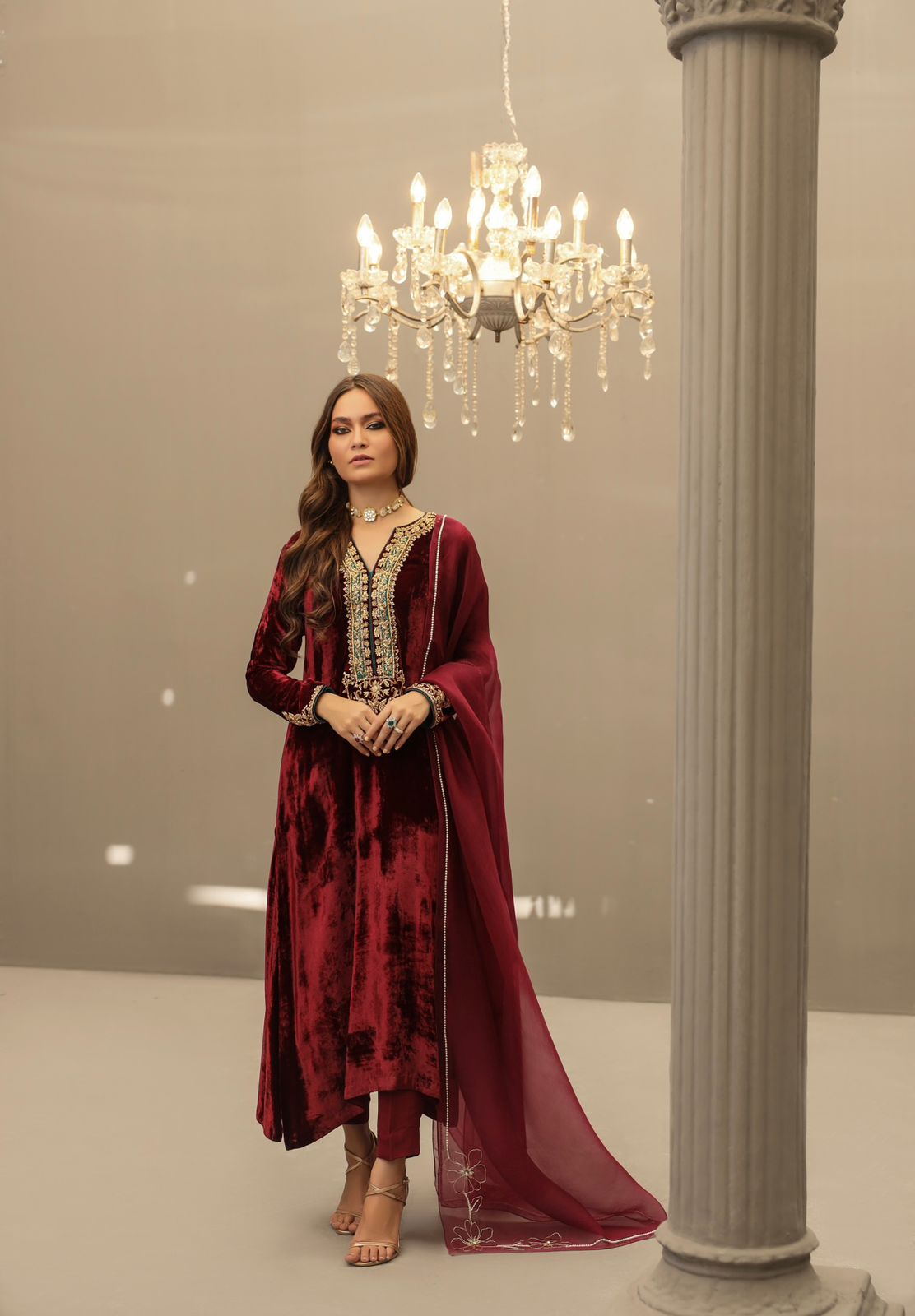 Ruby Velvet Luxe by Alizay Saad