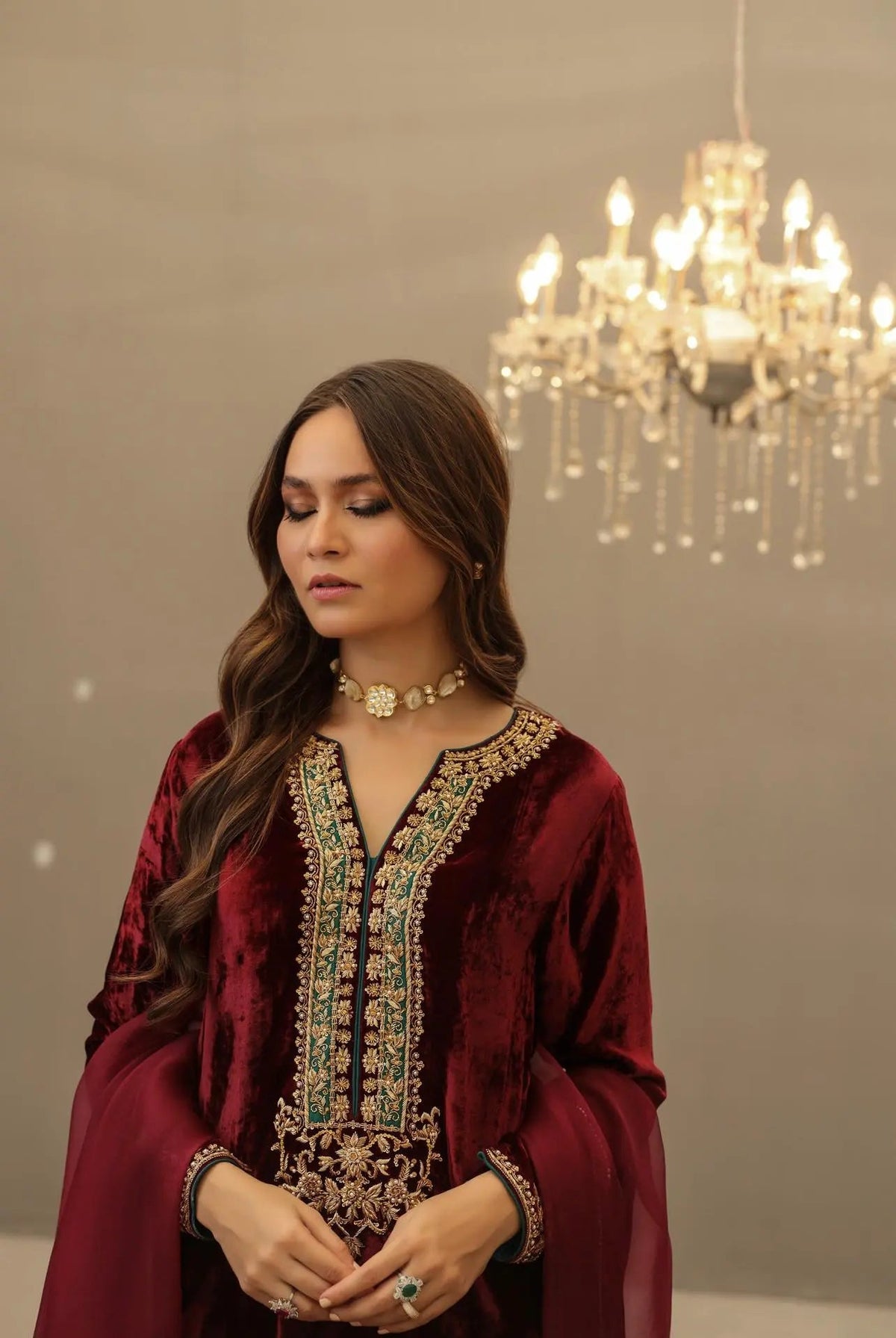 Ruby Velvet Luxe by Alizay Saad