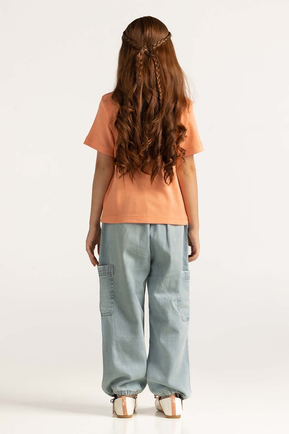 Salmon Junior Girl Knit Printed Tee