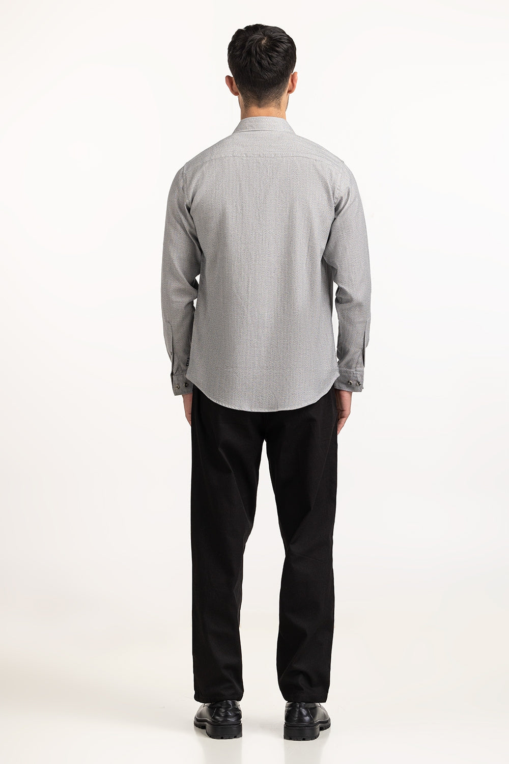 Self Textured Casual Shirts
