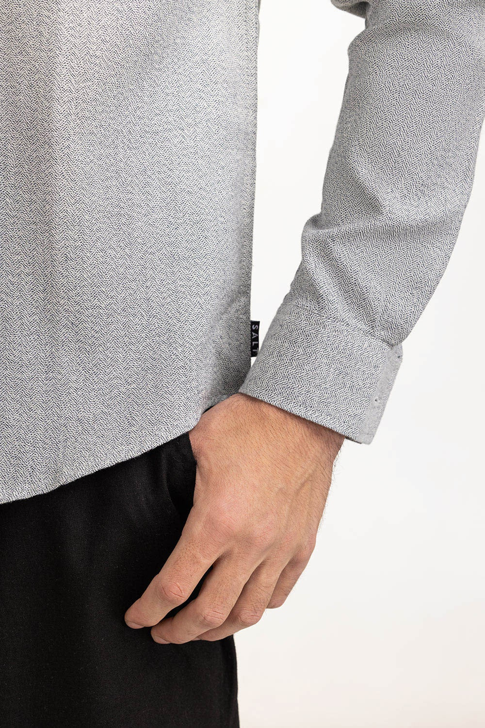 Self Textured Casual Shirts