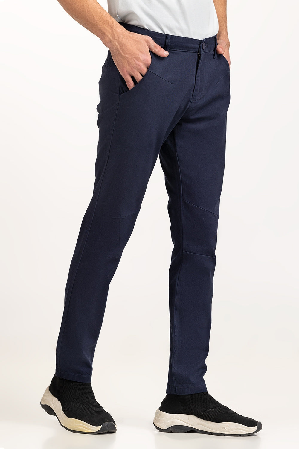 Plain Dyed Khaki Pants