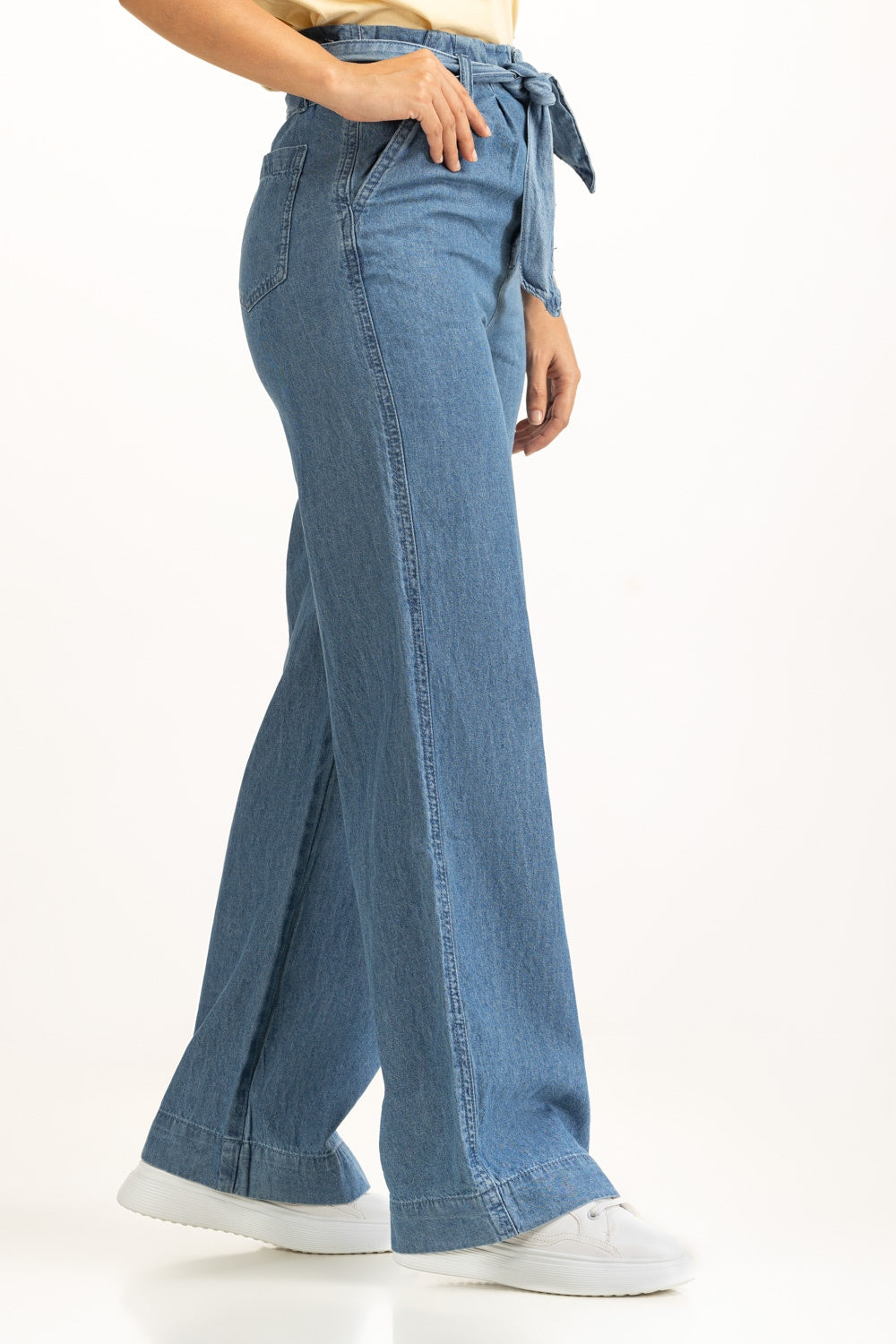 Straight Fit Wide Leg Trousers