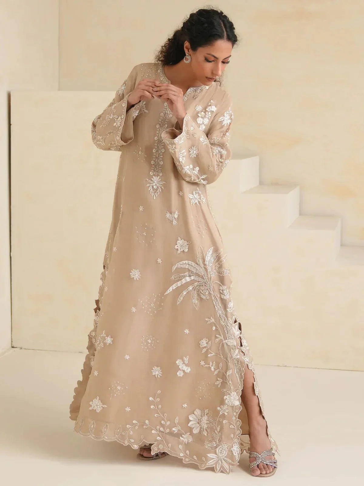 Sandy Pearl Jalabiyan By Alizay Saad