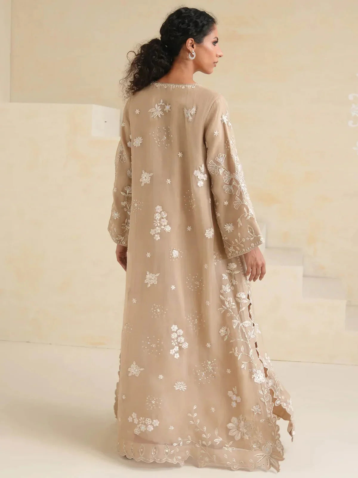 Sandy Pearl Jalabiyan by Alizay Saad