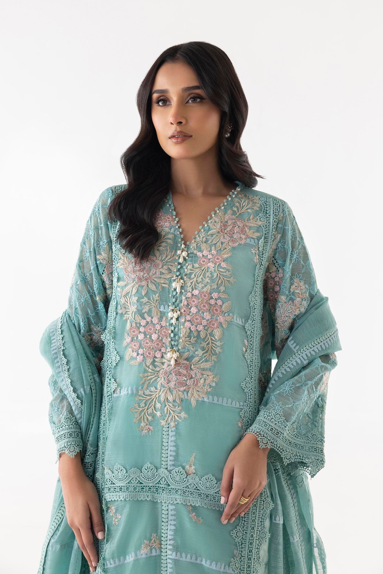 Stitched Exclusive Shirt + Bottom + Dupatta