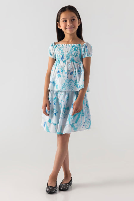 Stitched Kids Lawn Floral Printed Shirt