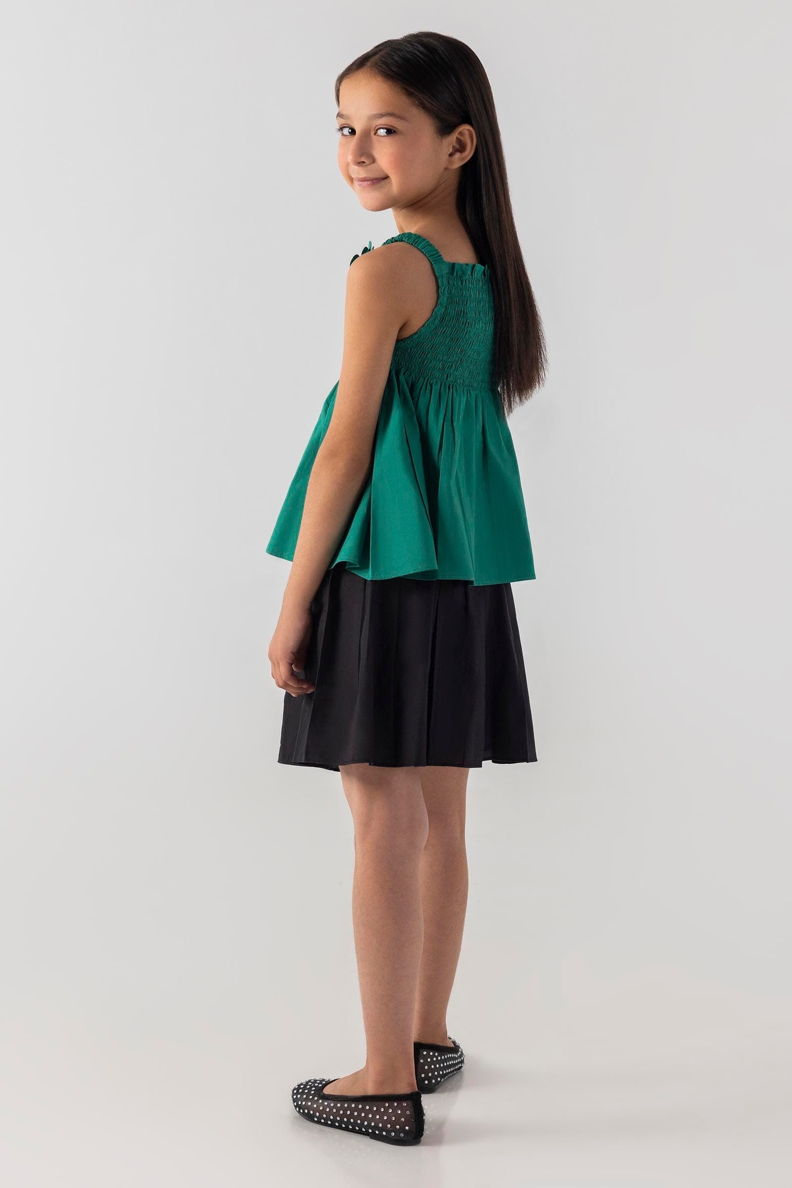 Stitched Kids Dyed Poplin Top
