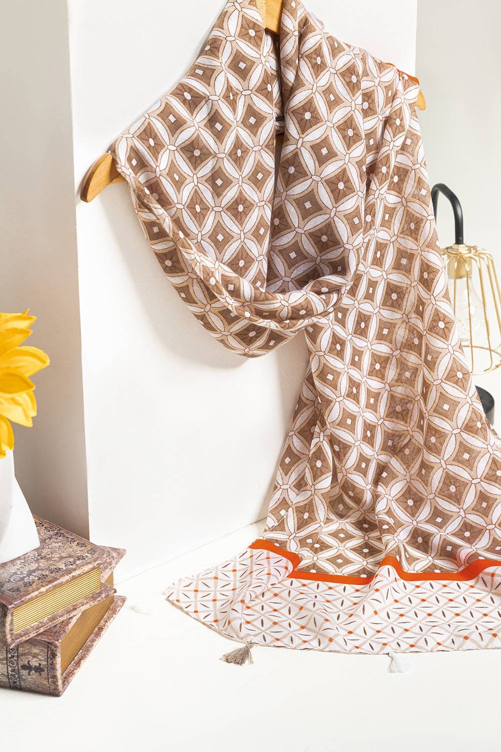 Slub Lawn Printed Scarf