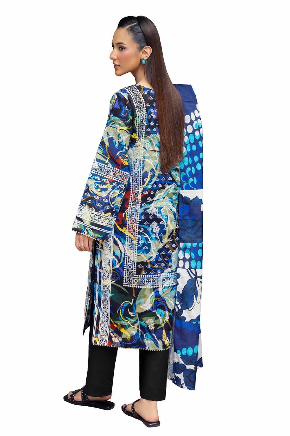 3 Piece Unstitched Printed Khaddar Suit