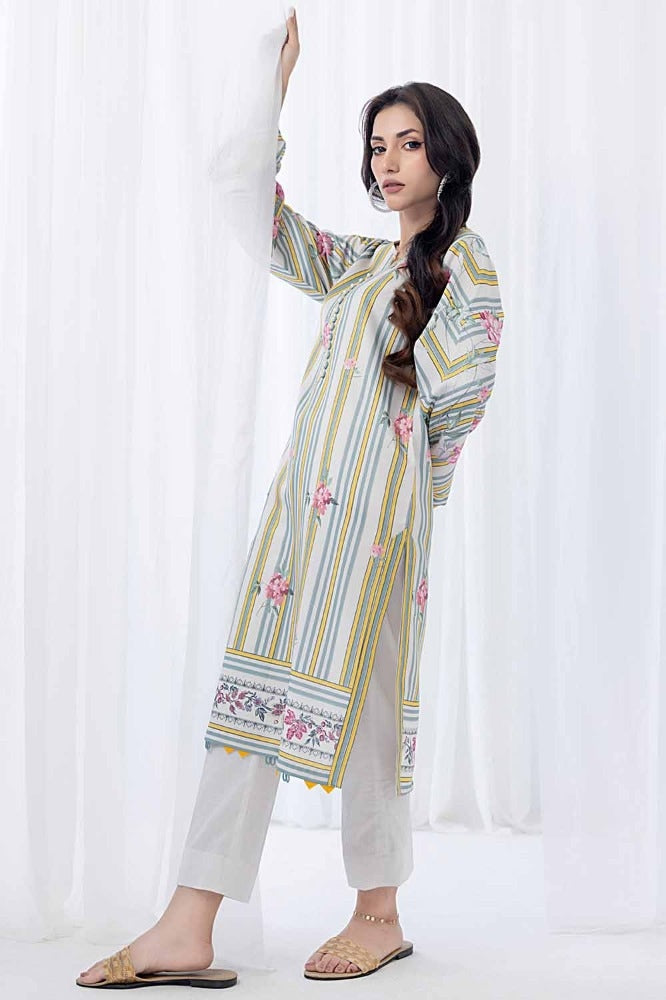 Printed Twill Linen Unstitched Shirt