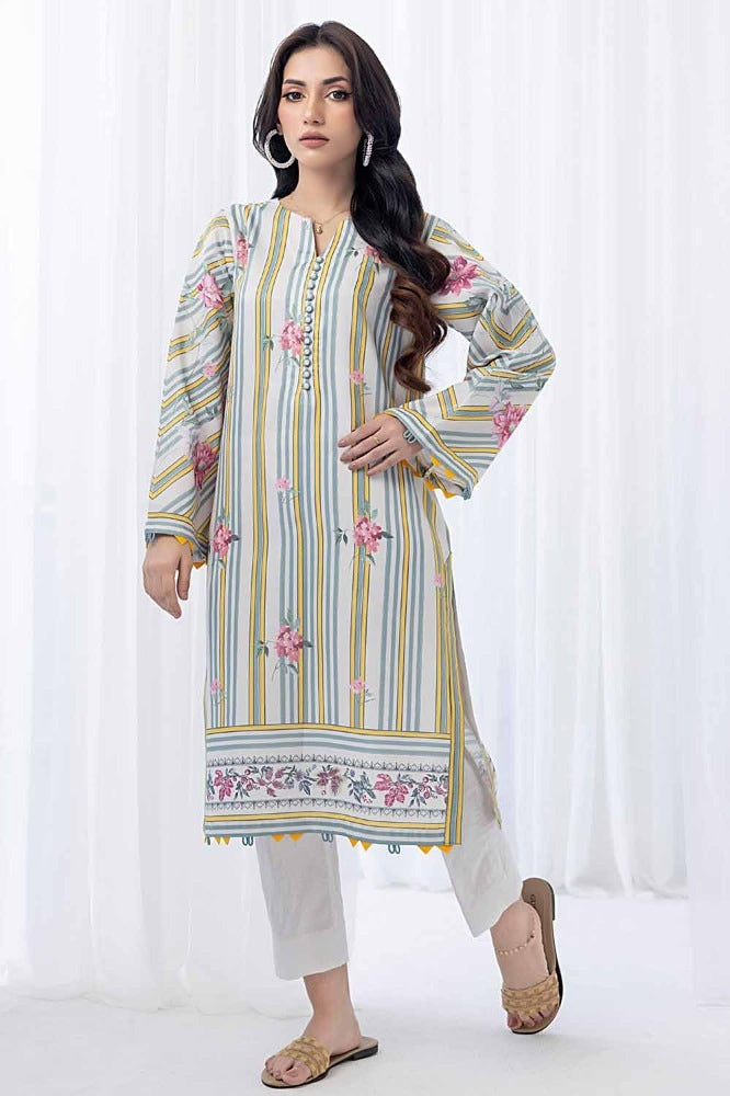 Printed Twill Linen Unstitched Shirt