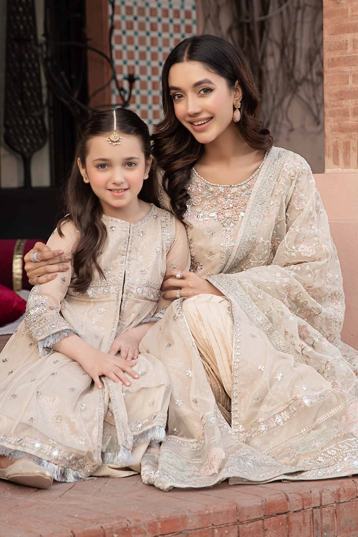3 Piece Embroidered Net Suit