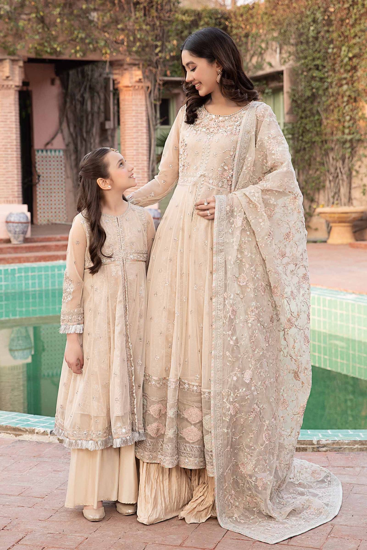 3 Piece Embroidered Net Suit