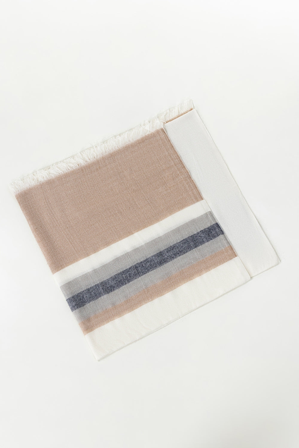 Blended Border Stripe Shawl